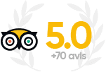 Note Tripadvisor 5,0 sur 5 – plus de 70 avis clients