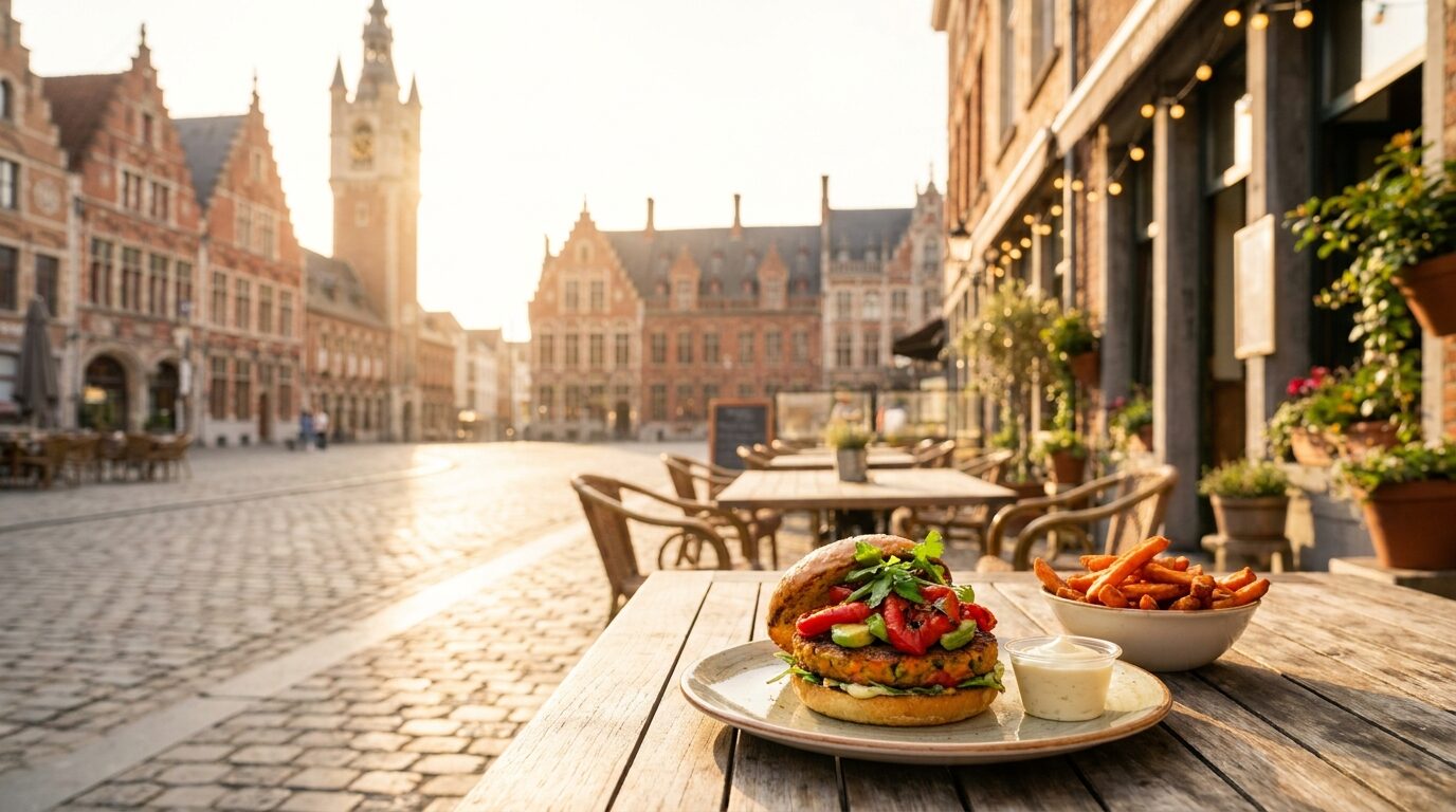 Marché vegan en Hauts-de-France, architecture régionale et street-food végétale